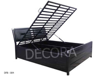 Load image into Gallery viewer, DFB-004 Wrought Iron Box Bed with Hydraulic Storage (Without Mattress)