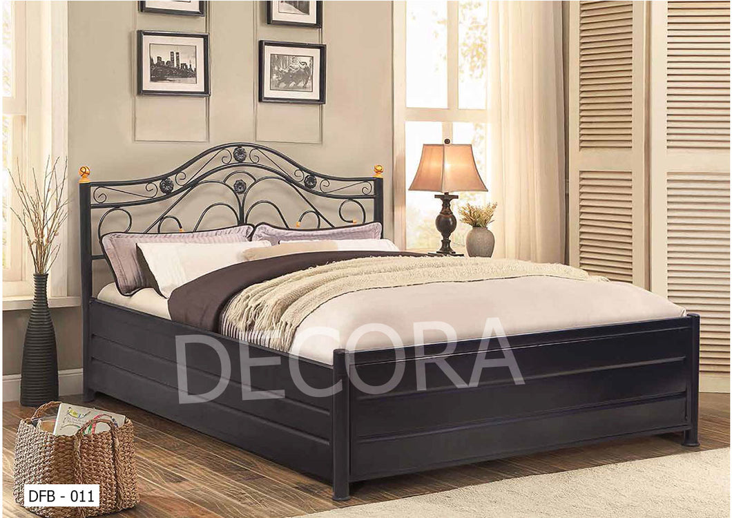 Iron double deals bed with storage