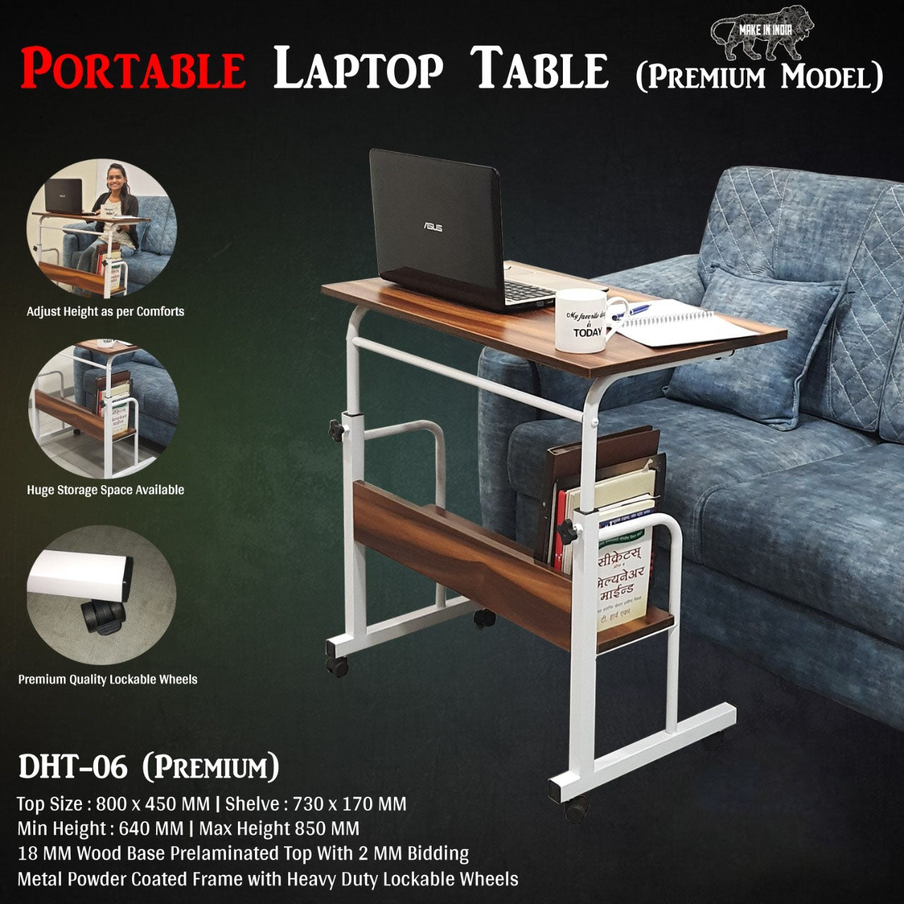 Portable laptop deals table for couch