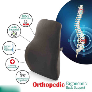 Ergonomic Long Back Support with Memory Foam