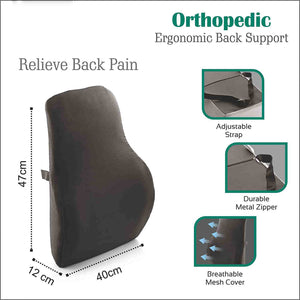 Ergonomic Long Back Support with Memory Foam